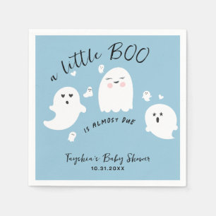 Ghost Little Boo Boy Halloween Baby Shower Napkins