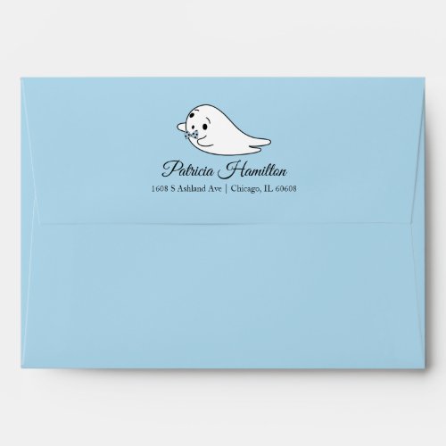 Ghost Little Boo Halloween Baby Shower Envelope