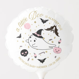 Ghost Little Boo Halloween Girl Baby Shower Balloon