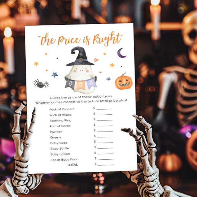 Ghost Little Boo The Price is Right Game (Little Boo Baby Shower The Price is Right Game)