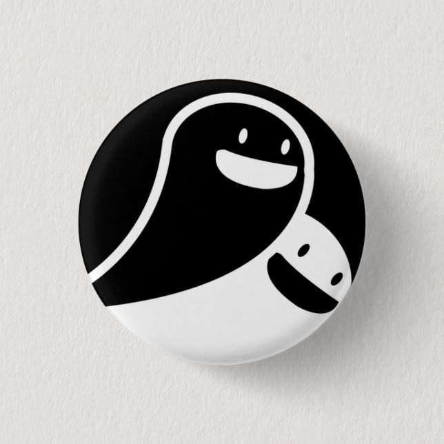 ghost love pinback button (Front)