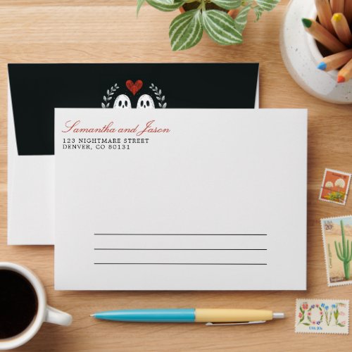Ghost Love Wedding Envelope