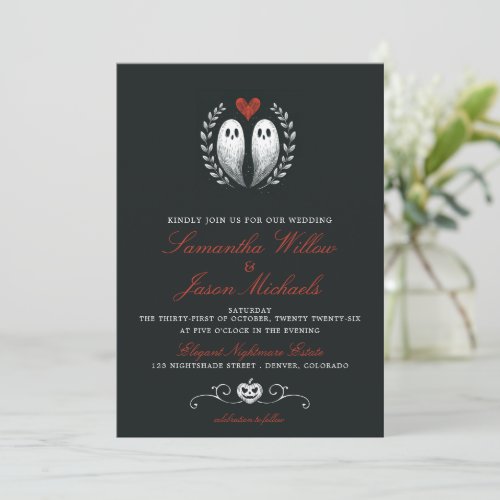 Ghost Love Wedding Invitation