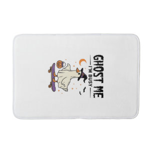 Ghost Me Im Busy Halloween Goose Skateboard Bath Mat