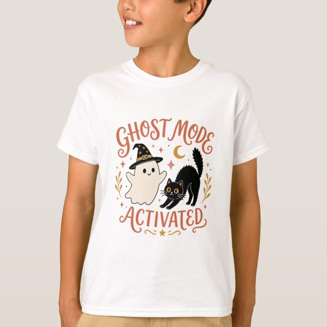 Ghost Mode Activated Design T-Shirt (Front)