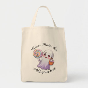Ghost Mode: On – Large Halloween Candy Bag
