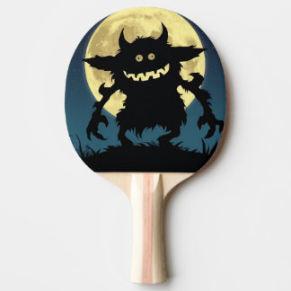 Ghost Monster Ping Pong Paddle on Full Moon