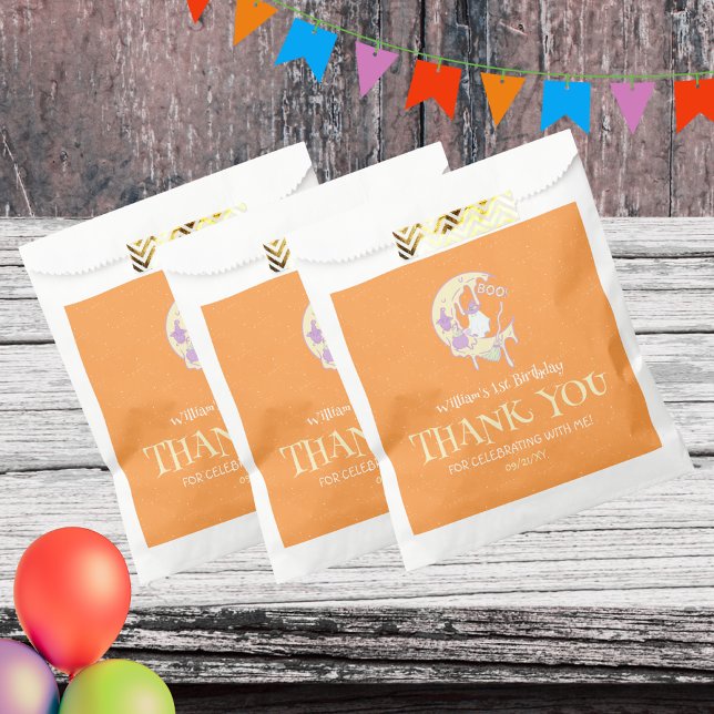 Ghost Moon Spooky One Boy Halloween 1st Birthday Favor Bag (Creator Uploaded)