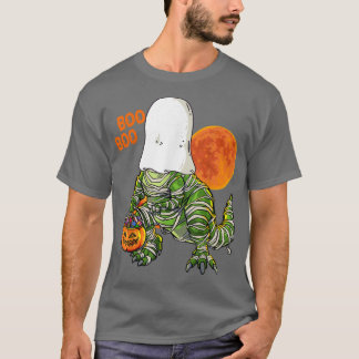 Ghost Mummy Dinosaur Pumpkin Funny Boo Halloween B T-Shirt
