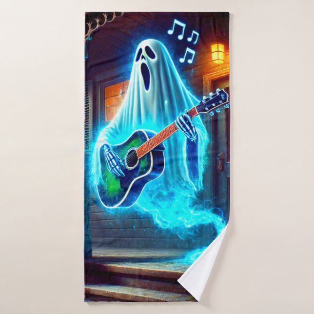 Ghost Musician  Bath Towel (Bath Towel)