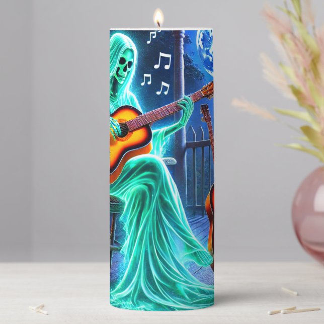 Ghost Musician  Pillar Candle (In Situ)