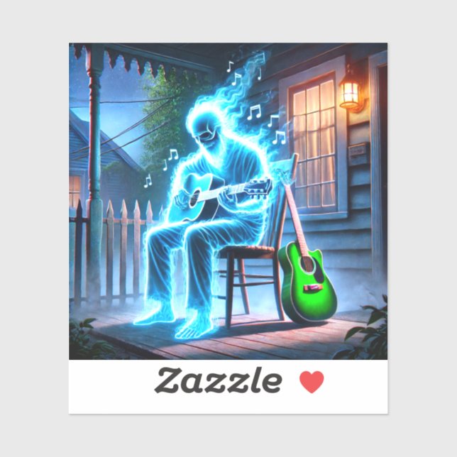 Ghost Musician  Sticker (Sheet)