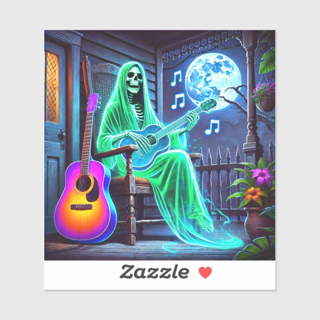 Ghost Musician  Sticker (Sheet)