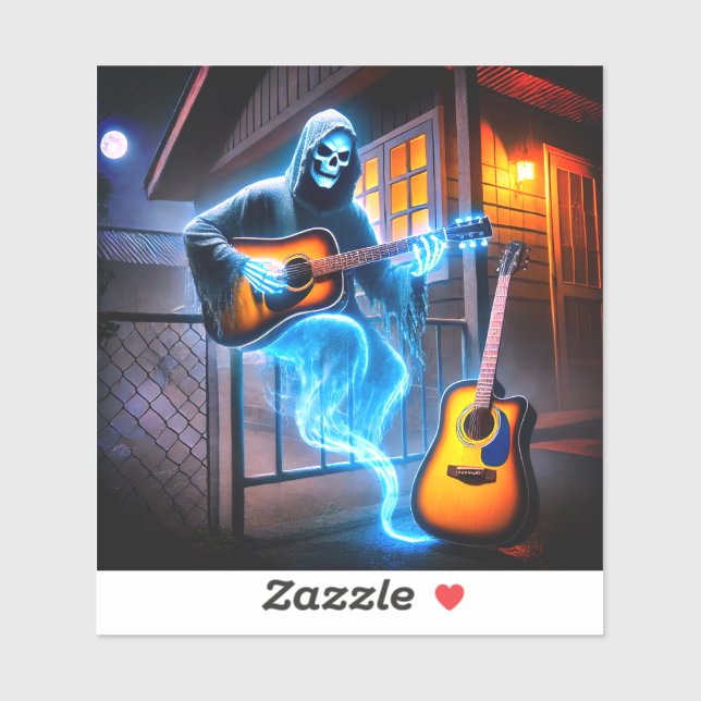 Ghost Musician  Sticker (Sheet)