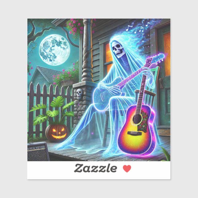 Ghost Musician  Sticker (Sheet)