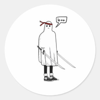 Ghost Ninja Classic Round Sticker