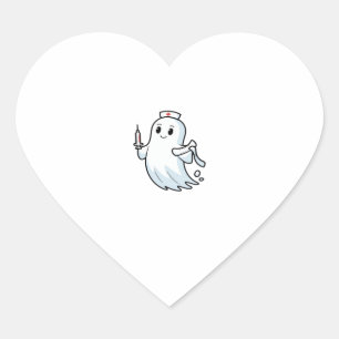 ghost nurse Classic T-Shirt_1 Heart Sticker