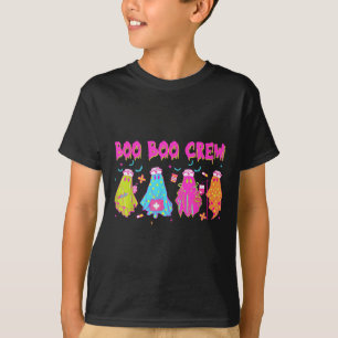 Ghost Nurse Halloween Boo Crew Registered Nursing T-Shirt