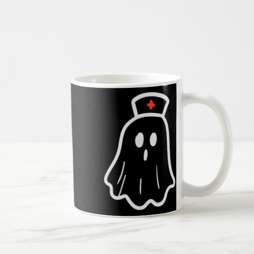 Ghost Nurse Halloween Costume Retro Fall Scrub Top Coffee Mug