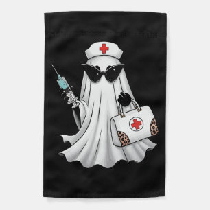 Ghost Nurse Halloween Garden Flag