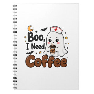 Ghost Nurse Halloween Notebook Funny Spooky Nurse