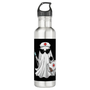 Ghost Nurse Halloween Stainless Steel Water Bottle