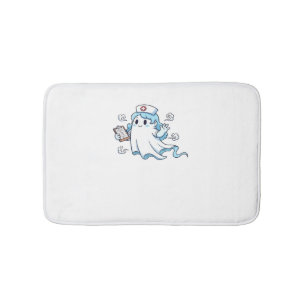 Ghost Nurse Spookily Caring and Whimsically Haunt Bath Mat