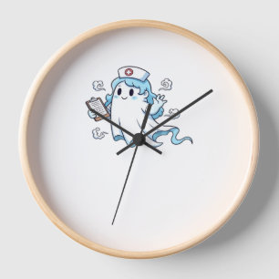 Ghost Nurse Spookily Caring and Whimsically Haunt Clock