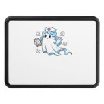 Ghost Nurse  Spookily Caring and Whimsically Haunt Hitch Cover