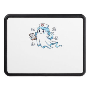 Ghost Nurse Spookily Caring and Whimsically Haunt Hitch Cover