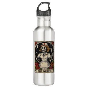 Ghost Nurse Spookily Caring and Whimsically Haunt Stainless Steel Water Bottle