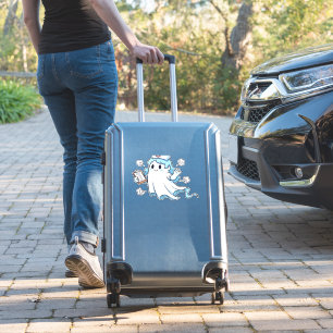 Ghost Nurse Spookily Caring and Whimsically Haunt Sticker