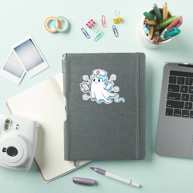 Ghost Nurse  Spookily Caring and Whimsically Haunt Sticker (iPad Cover)
