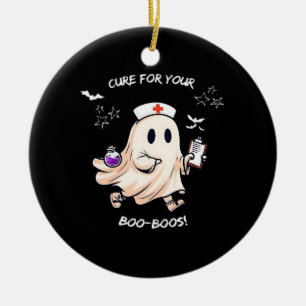 Ghost Nurse with Magical Potion � Cure for Your Bo Ceramic Ornament