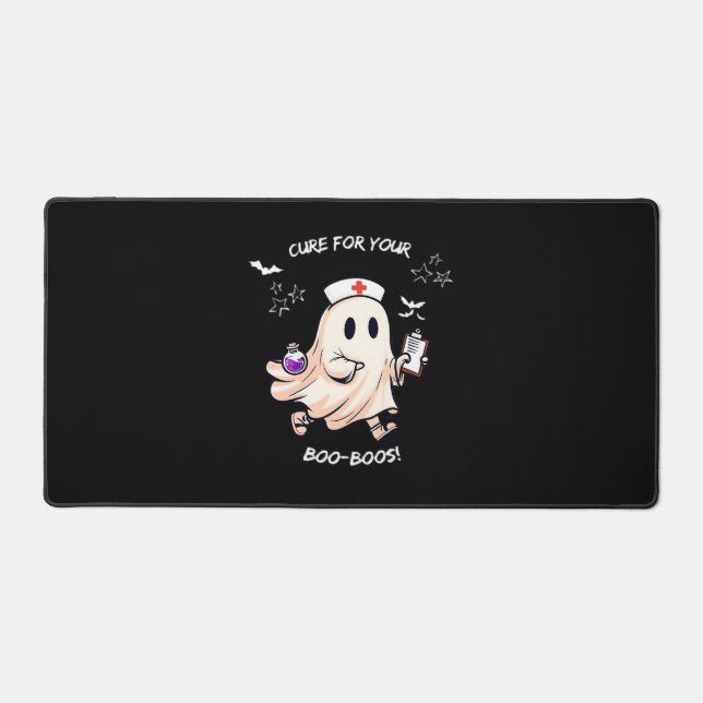 Ghost Nurse with Magical Potion – Cure for Your Bo Desk Mat (Front)