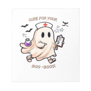 Ghost Nurse with Magical Potion  Cure for Your Boo Notepad