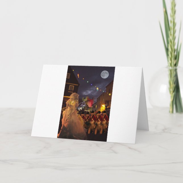 Ghost of Charles Dickens Past Holiday Card (Front)