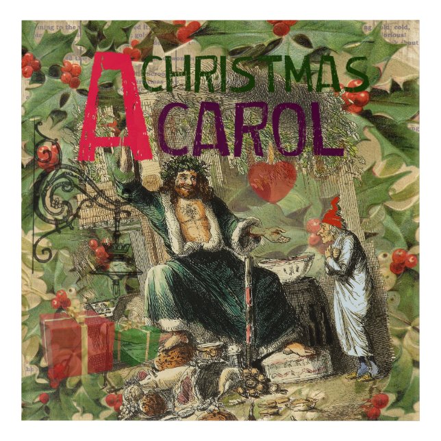 Ghost of Christmas Present Illustration Scrooge Acrylic Print (Front)