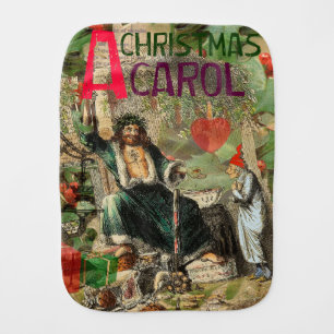 Ghost of Christmas Present Illustration Scrooge Baby Burp Cloth