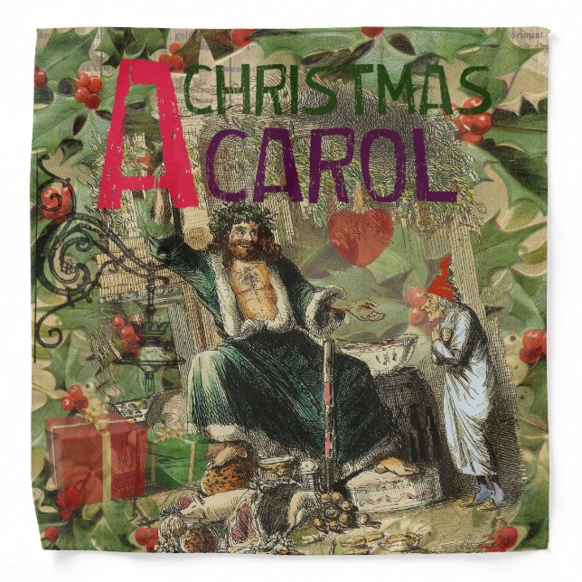 Ghost of Christmas Present Illustration Scrooge Bandana (Front)