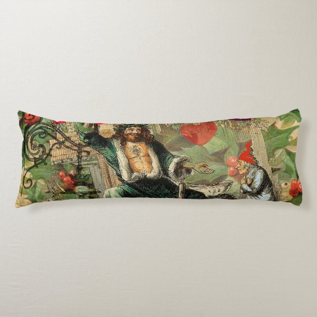 Ghost of Christmas Present Illustration Scrooge Body Pillow (Front)