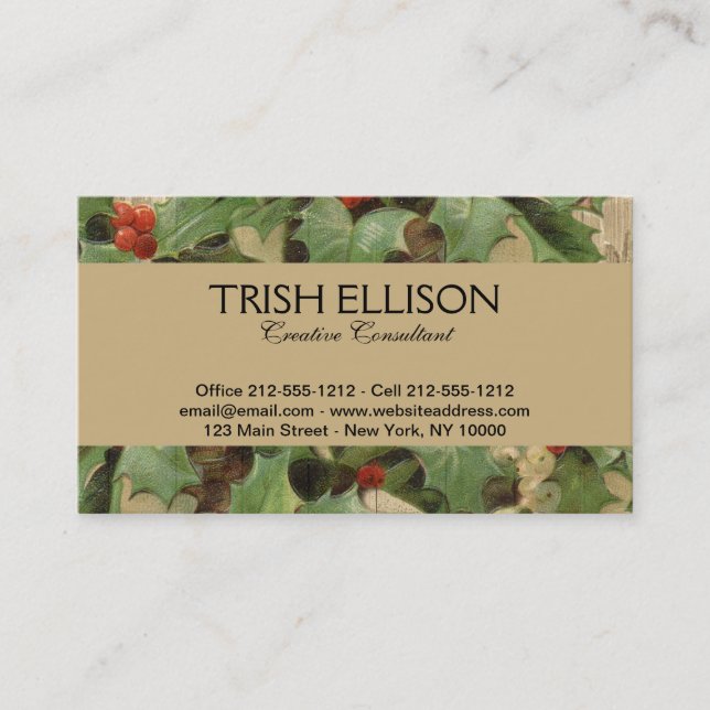 Ghost of Christmas Present Illustration Scrooge Business Card (Front)