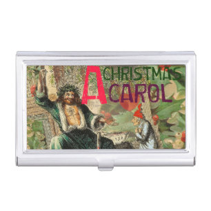 Ghost of Christmas Present Illustration Scrooge Business Card Case