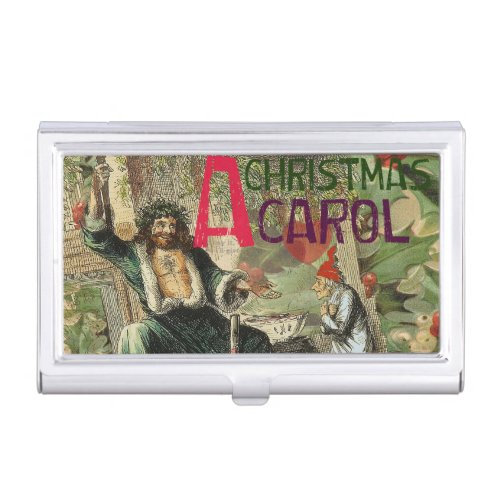 Ghost of Christmas Present Illustration Scrooge Business Card Case