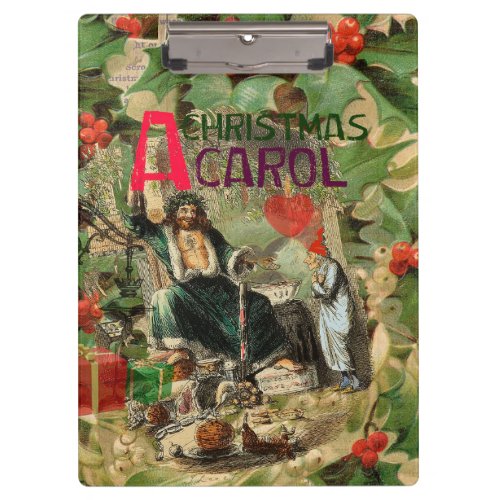 Ghost of Christmas Present Illustration Scrooge Clipboard