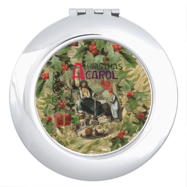 Ghost of Christmas Present Illustration Scrooge Compact Mirror (Front)