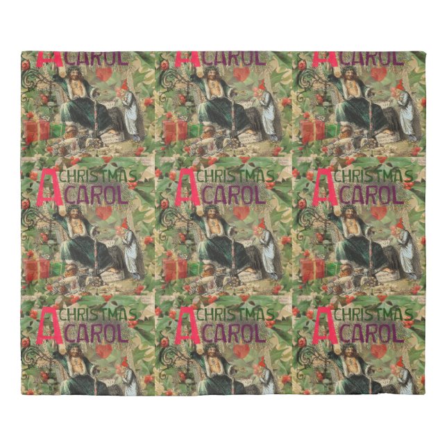Ghost of Christmas Present Illustration Scrooge Duvet Cover (Front)