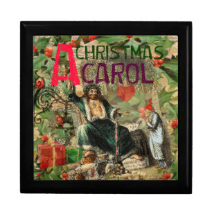 Ghost of Christmas Present Illustration Scrooge Gift Box