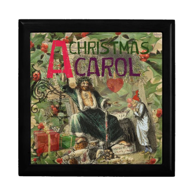 Ghost of Christmas Present Illustration Scrooge Gift Box (Front)
