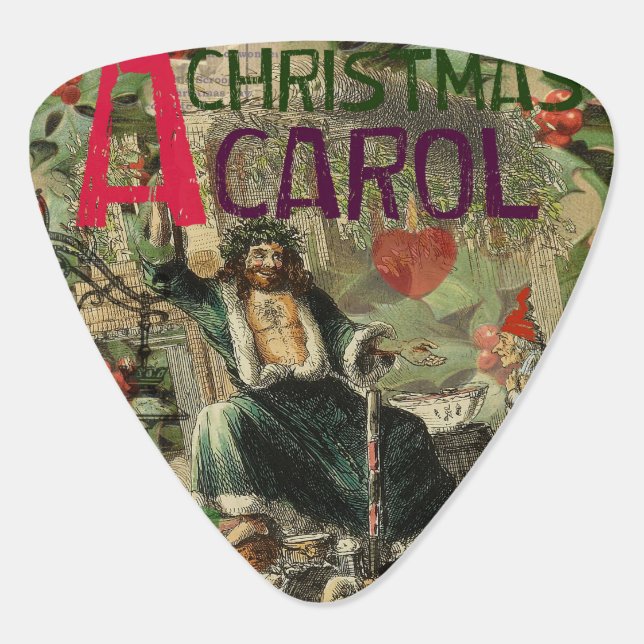 Ghost of Christmas Present Illustration Scrooge Guitar Pick (Back)